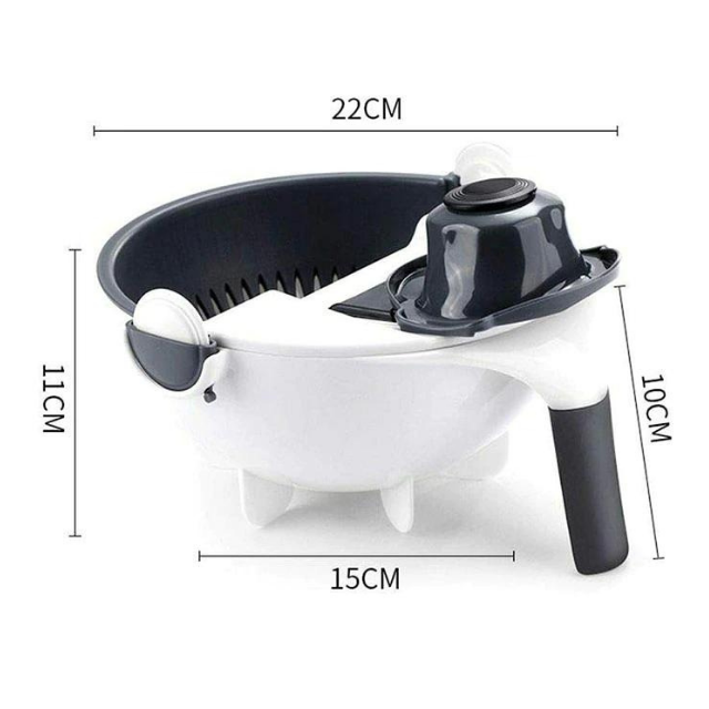 Fatiador e Escorredor Multifuncional 9 em 1 - Magic Cutter