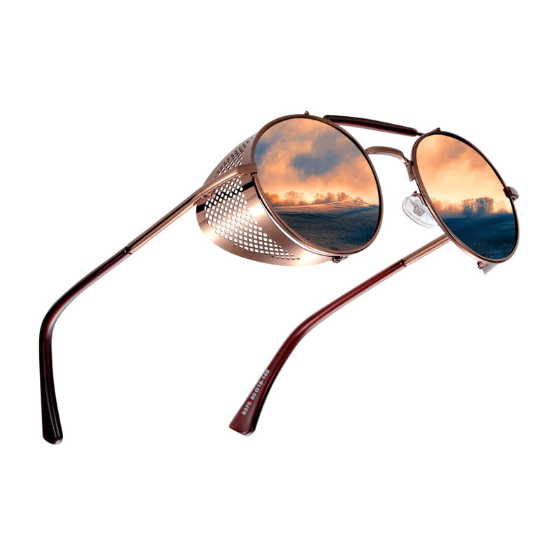 Óculos de Sol Masculino Lentes Polarizadas Proteção UV400 BARCUR Round
