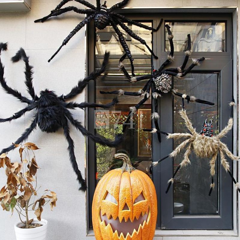 Aranha Negra Gigante - Decoração de Halloween