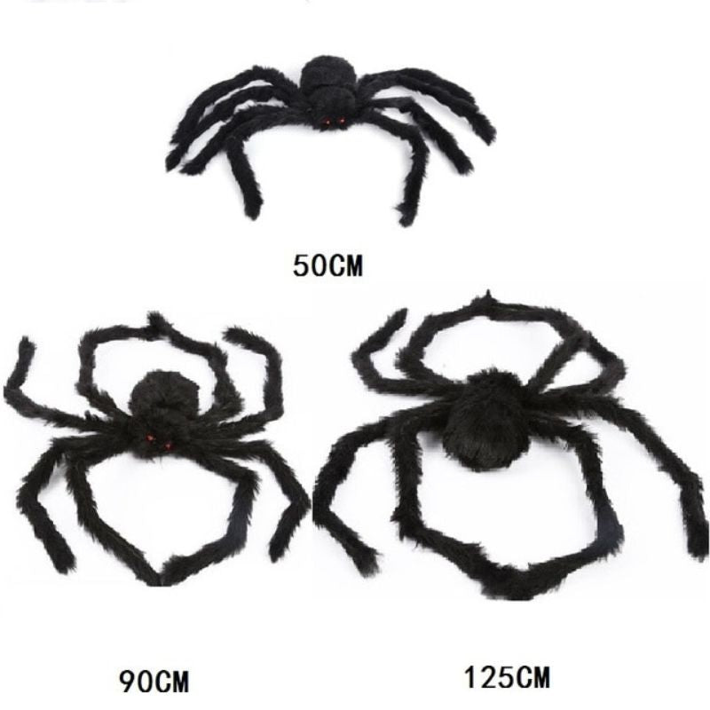 Aranha Negra Gigante - Decoração de Halloween kit 
