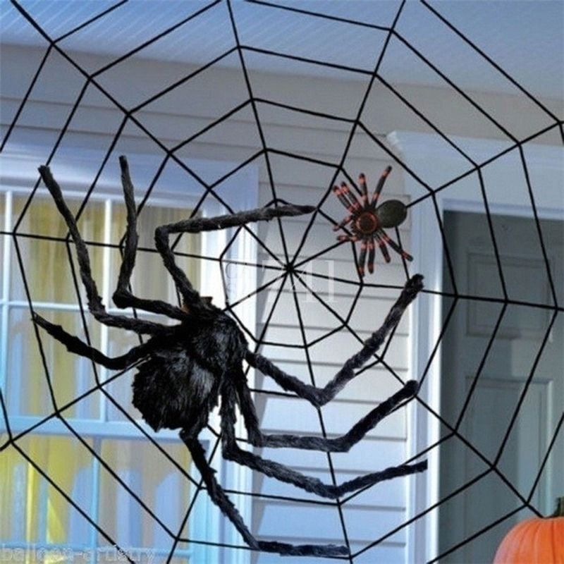 Aranha Negra Gigante - Decoração de Halloween