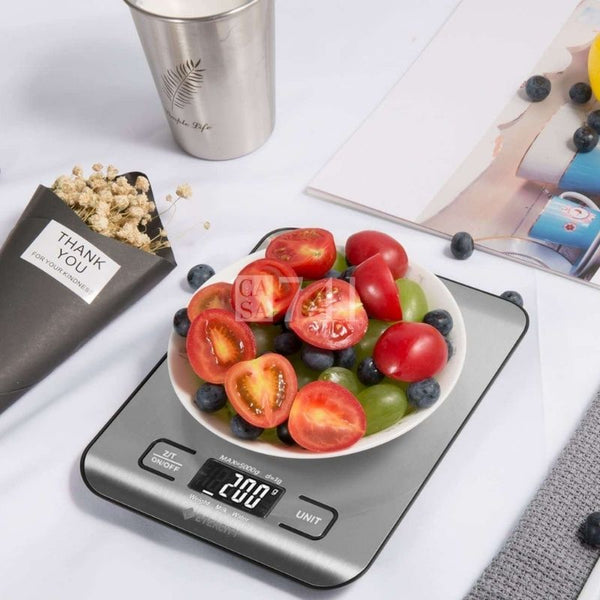 Balança Digital de Precisão 10kg para Cozinha - Aço Inoxidável