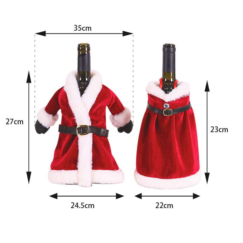 Capa para Vinho Papai Noel Decoração Natalina
