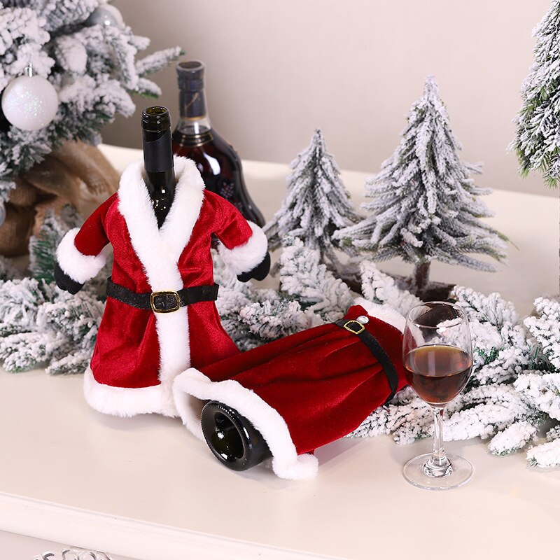 Capa para Vinho Decoração Mesa Posta de Natal