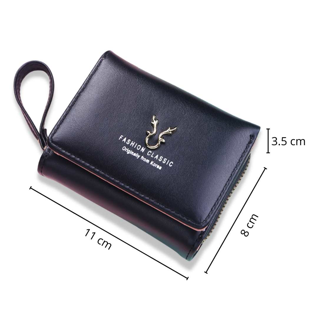 Carteira Feminina Couro Plutônio Premium - Classic