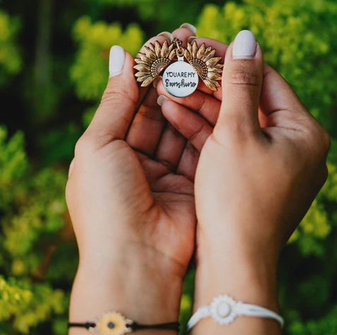 Colar de Girassol "You Are My Sunshine" - Aço Inoxidável