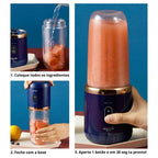 Copo Liquidificador Portátil Mini Misturador USB Recarregável 300ml [BRINDE COPO ESPORTIVO]