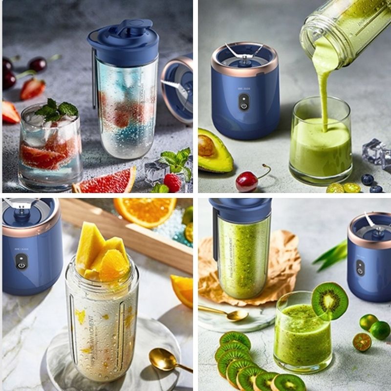 Copo Liquidificador Portátil Mini Misturador USB Recarregável 300ml [BRINDE COPO ESPORTIVO]