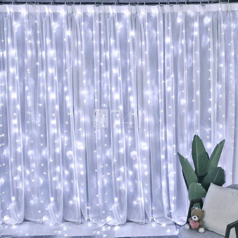 Cortina de Luzes LED de Natal 3 metros de Largura - Decoração Natalina