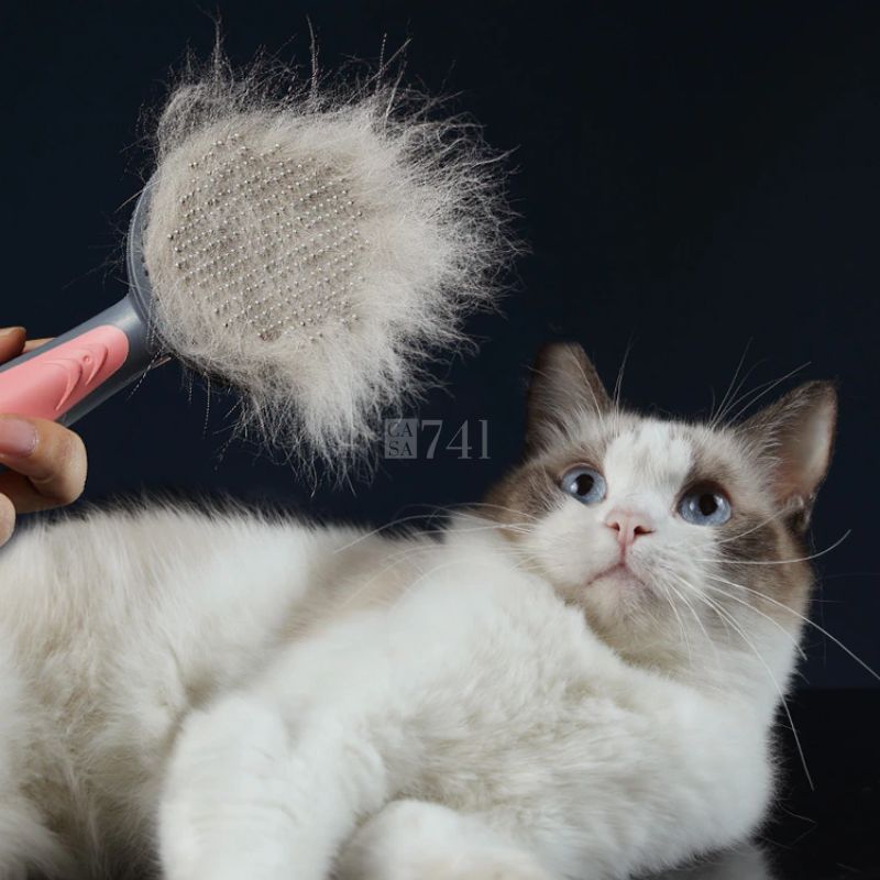 Escova Removedora de Pelos e Massageadora para Gatos