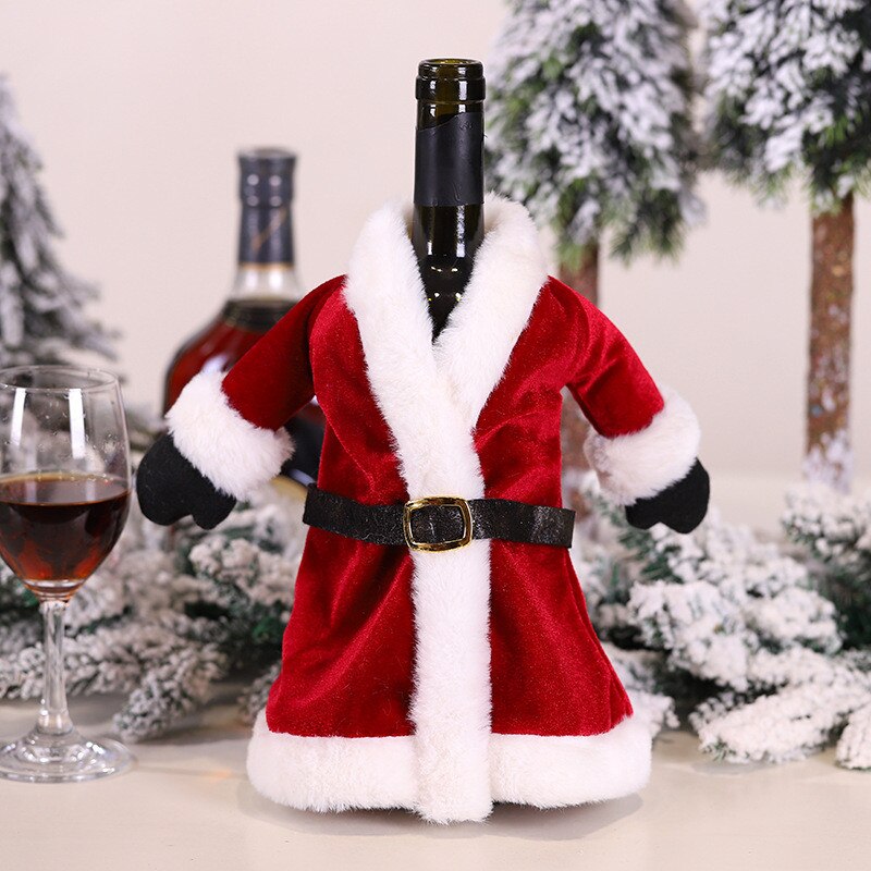 Capa para Vinho Papai Noel Decoração Natalina