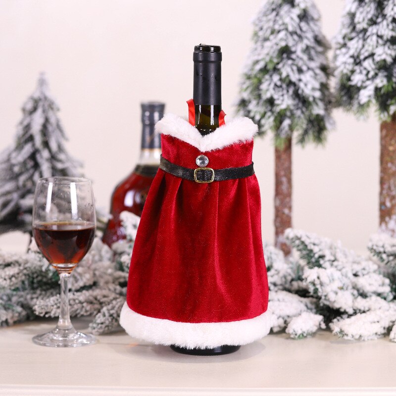 Capa para Vinho Decoração Mesa Posta de Natal