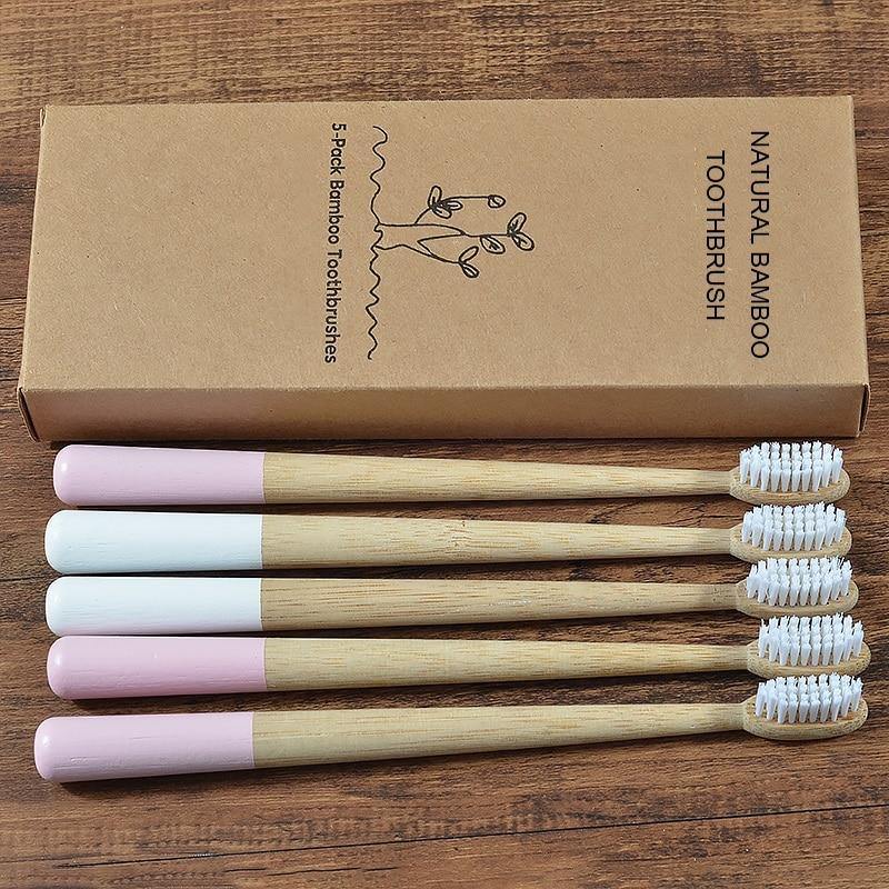 Escovas de Bambu Natural - 5PC - Casa 741