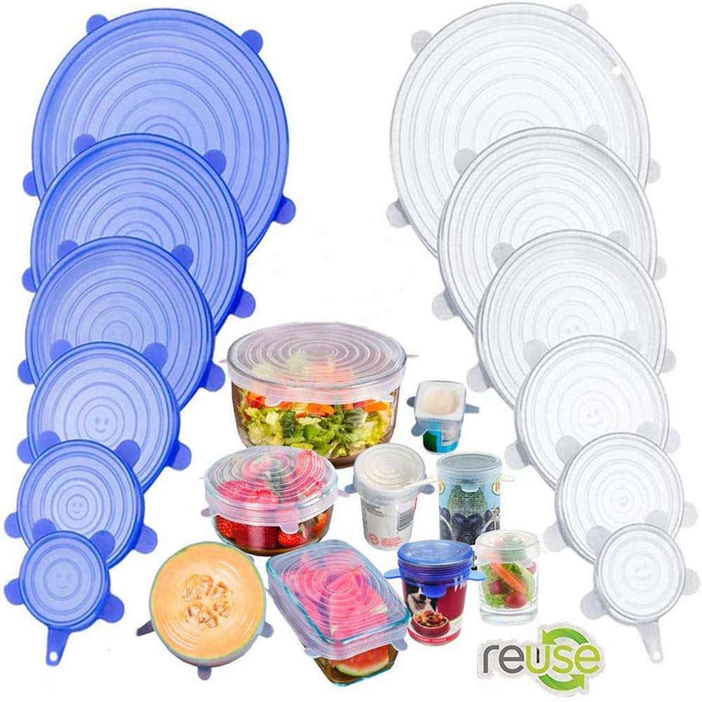 Tampas de Silicone Universal para Cozinha - Kit com 6 unidades