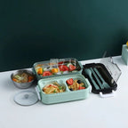 Marmita com 3 Compartimentos Herméticos e Talheres - Enjoy