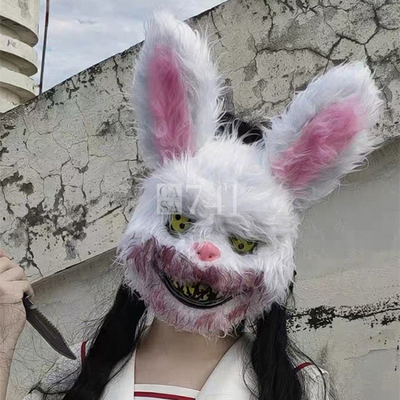 Máscara Halloween e Cosplay Coelho Assustador