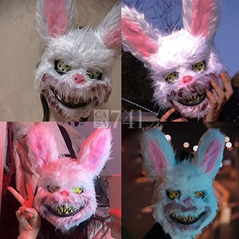 Máscara Halloween e Cosplay Coelho Assustador