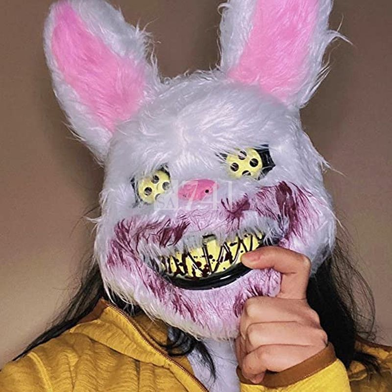 Máscara Halloween e Cosplay Coelho Assustador