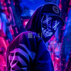 Máscara Halloween e Cosplay LED NEON para Fantasias