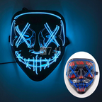 Máscara Halloween e Cosplay LED NEON para Fantasias