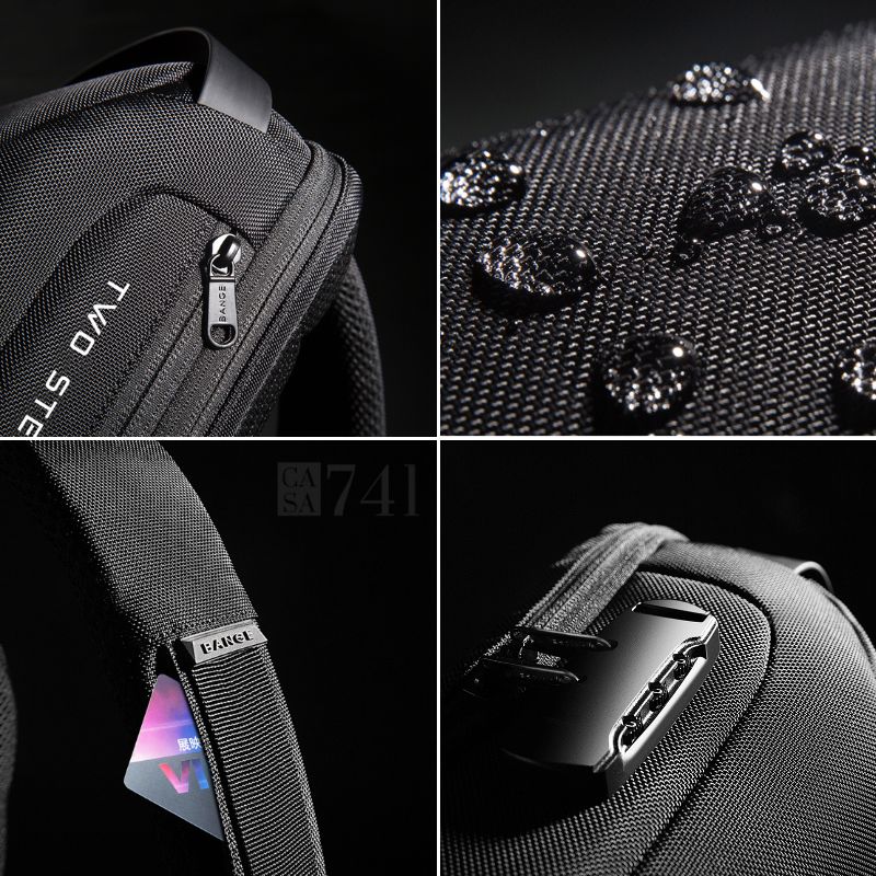 Mochila Compacta com Trava Antifurto e Material Resistente a Água - BANGE