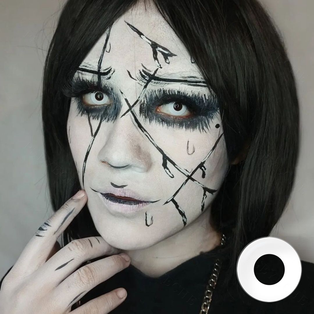 Par de Lentes de Contato Colorida para Halloween, Anime e Cosplay
