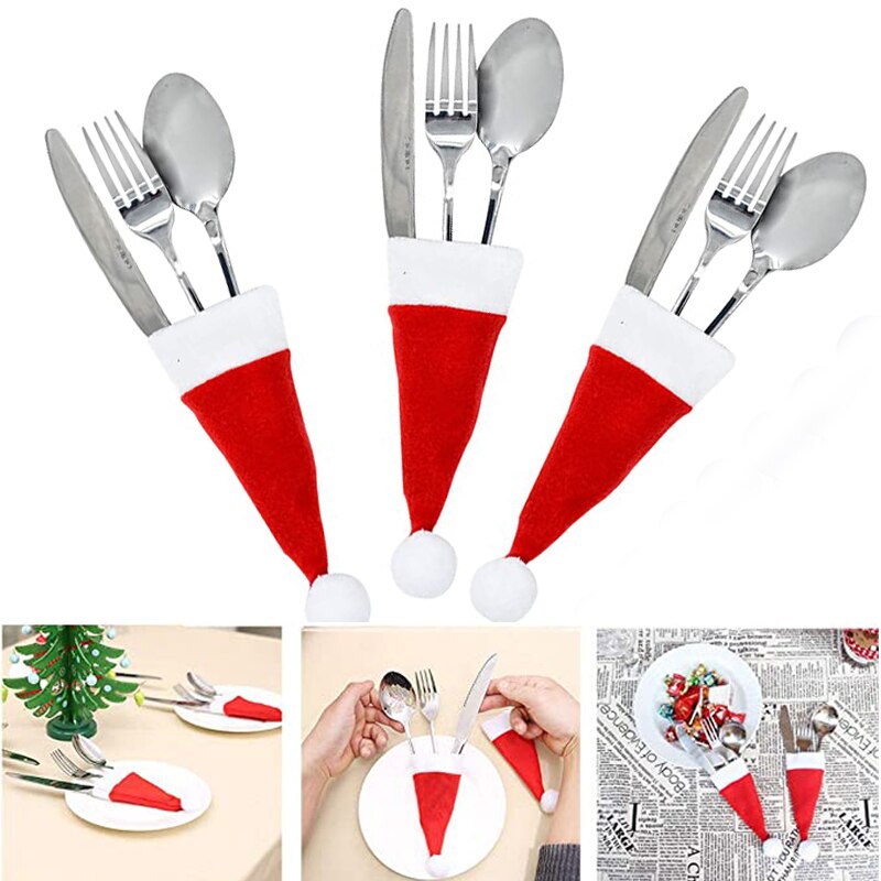 Kit Porta Talher Decoração Mesa Posta de Natal