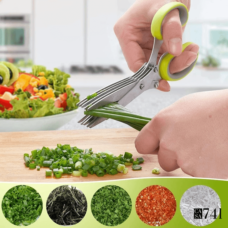 Tesoura de Cozinha Multicamadas para Cortar e Picar