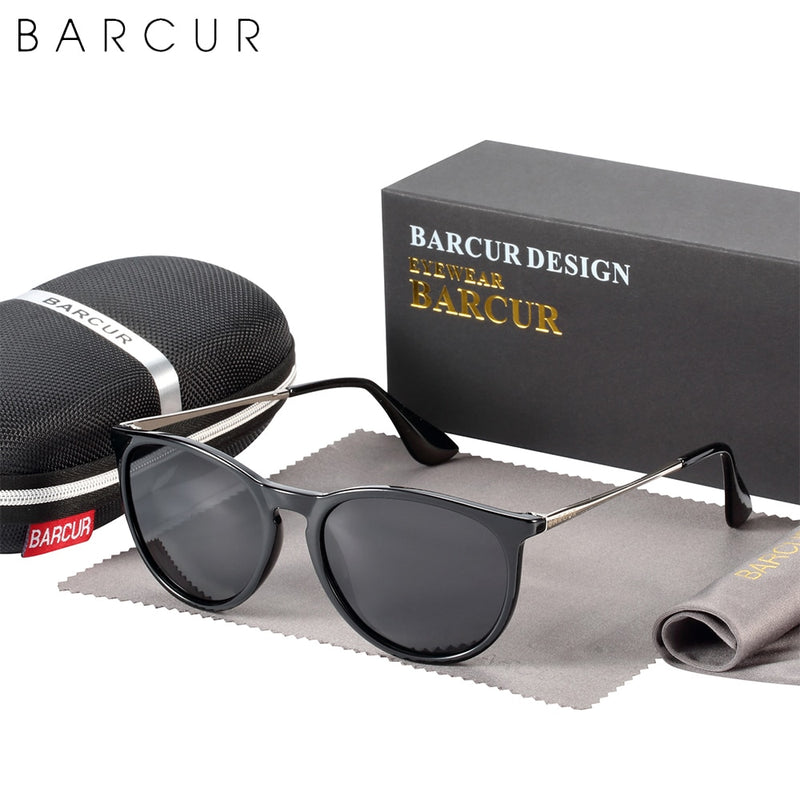 Óculos de Sol Feminino Lentes Polarizadas Proteção UV400 BARCUR Star