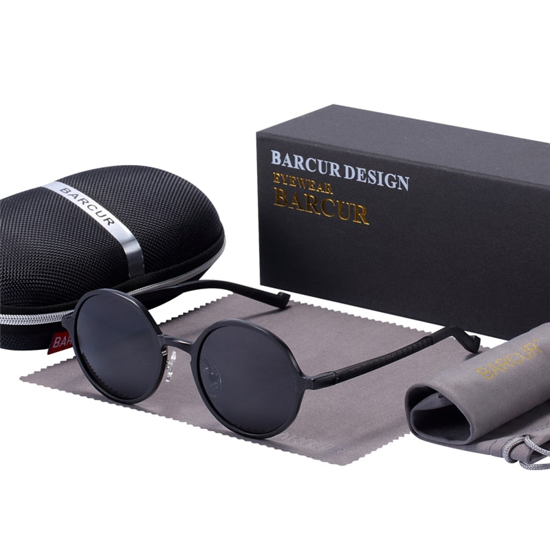 Óculos de Sol Masculino Lentes Polarizadas Proteção UV400 BARCUR Retrô