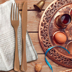 Conjunto de Talheres em Aço Inoxidável Rose Gold 24pcs - Elegance™