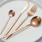 Conjunto de Talheres em Aço Inoxidável Rose Gold 24pcs - Elegance™
